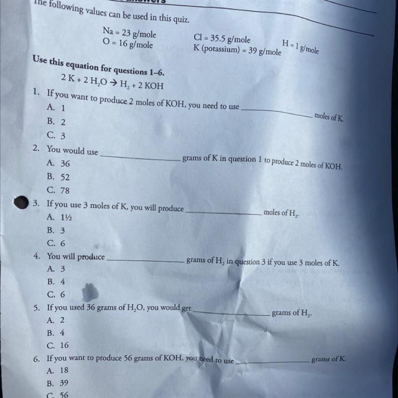 Question 1-6 are one question with different answers answer the question-example-1