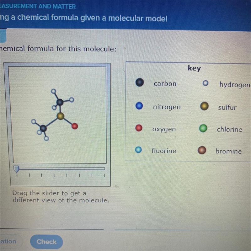 The chemical formula for this molecule. 2 carbon 1 sulfur 1 oxygen and 6 hydrogen-example-1