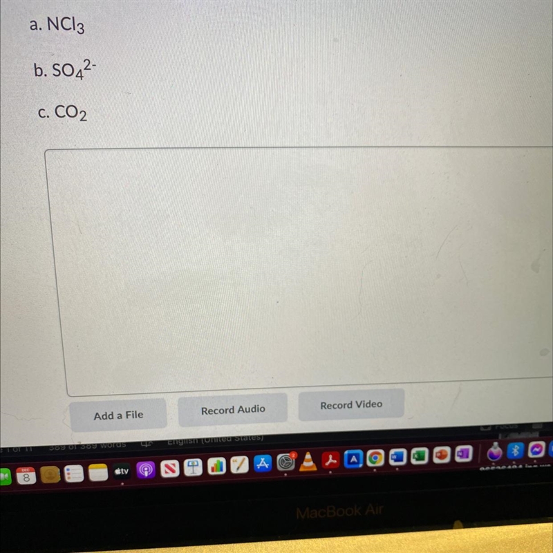 I need helping to draw, state, bond angle, and axe notation please-example-1