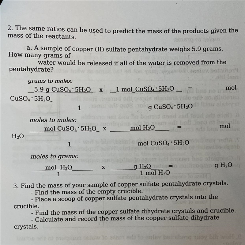 2. The same ratios can be used to predict the mass of the products given the mass-example-1