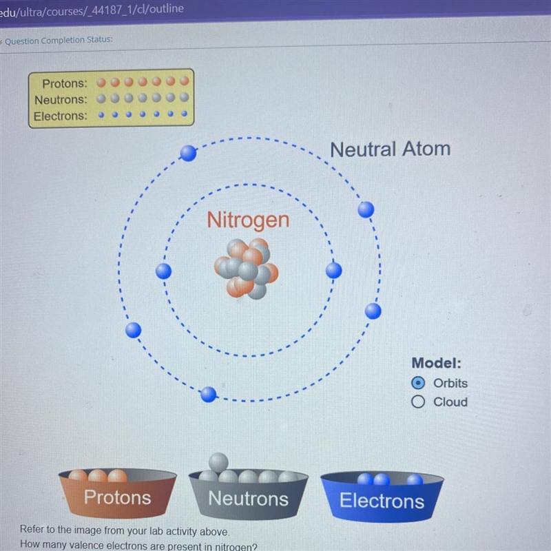 Refer to the image from the lab activity, how many valence electrons are present in-example-1