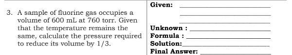 At 20°C, the volume of chlorine gas is 15dm3. Compute the resulting volume if the-example-1