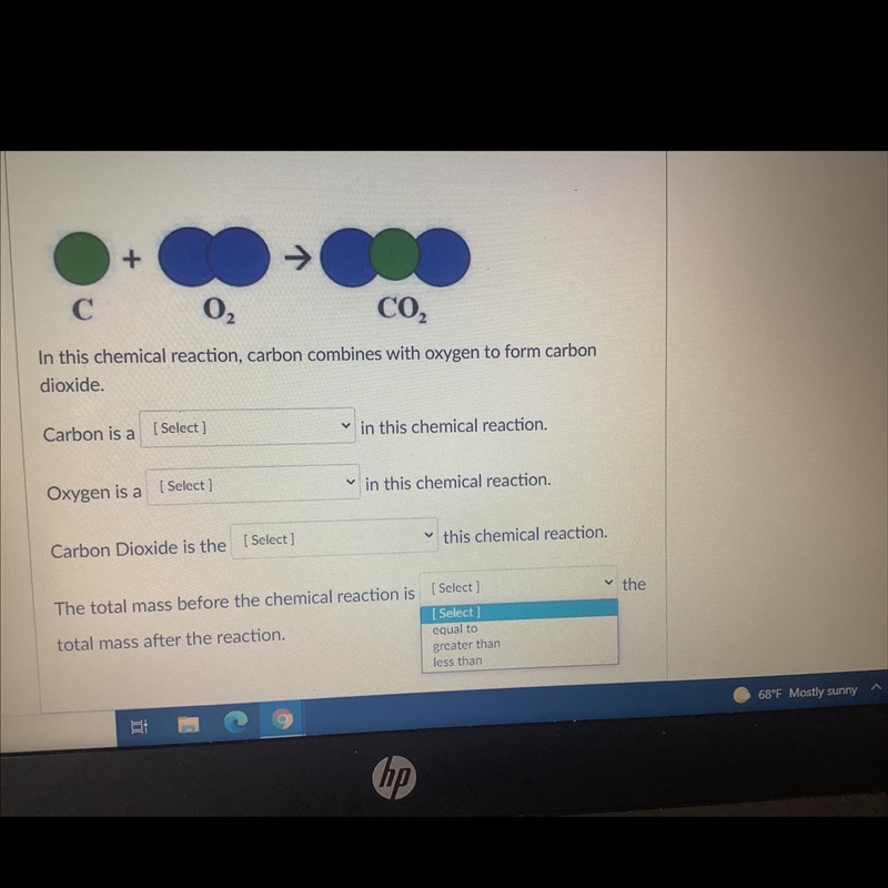 The three questions above have two options for answers either reactant or product-example-1