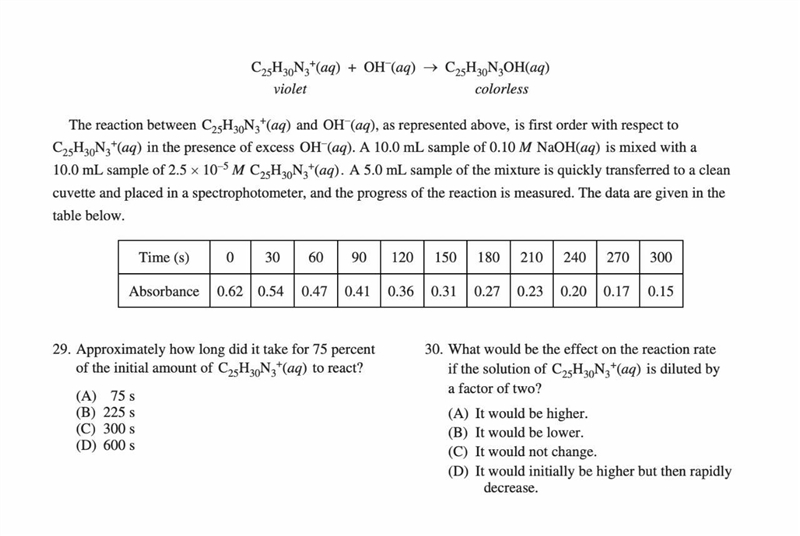 This question has two parts, for question 29 the answer is C, for question 30 the-example-1