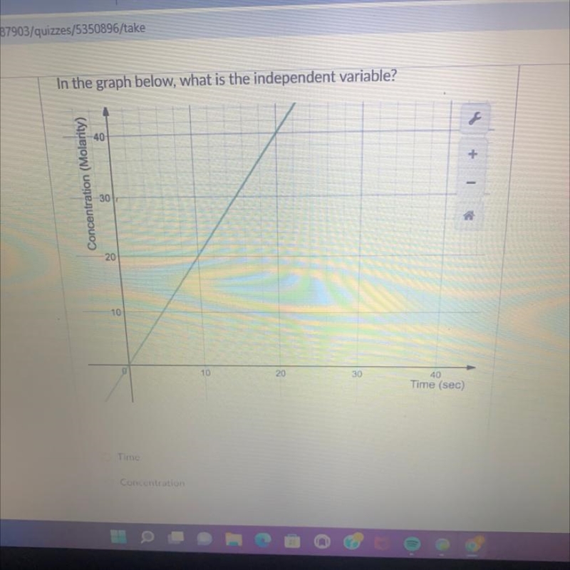 What is the independent variable? Time or Concentration?-example-1