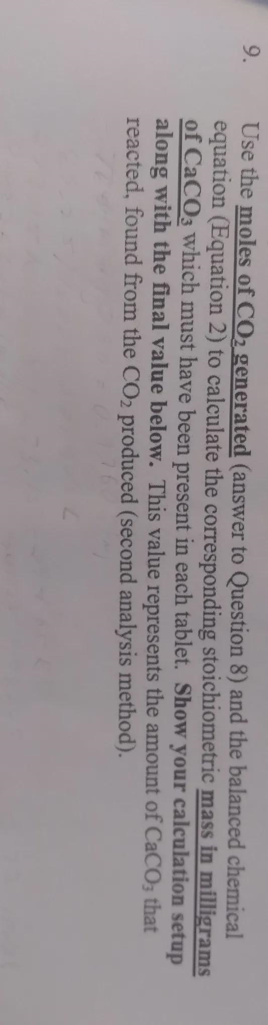 hello I need help to calculate the corresponding stoichiometric mass in milligrams-example-1