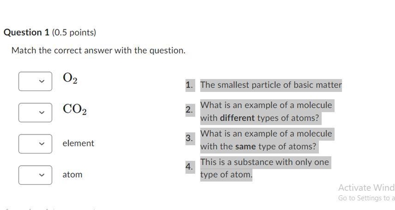 Match the correct answer with the question.-example-1