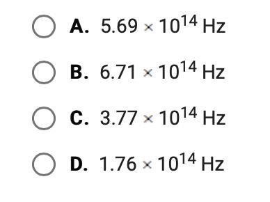 What frequency corresponds to an absorption line at 527 nm? Answer choices in screen-example-1