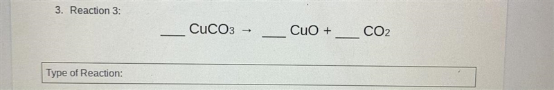 Help with chemistry question please and balancing equation and identifying its reaction-example-1