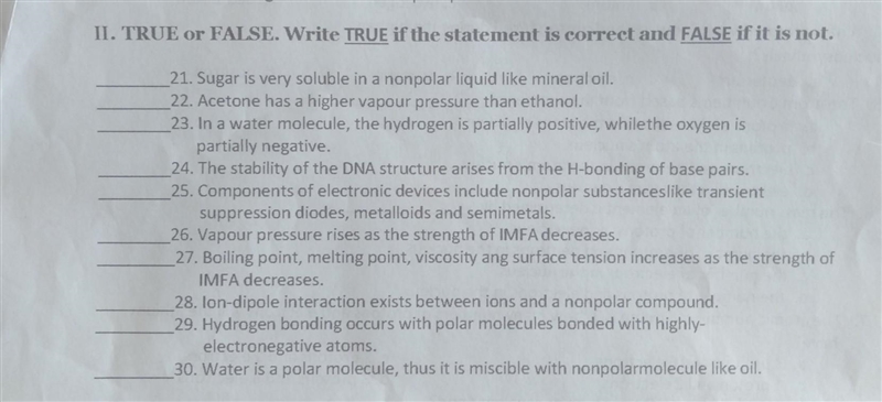 Precipitate the reactants in achemical reaction. II. TRUE or FALSE. Write TRUE if-example-1