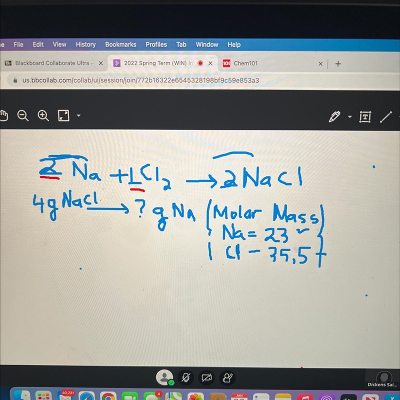 2Na +IcI2 24g NaCl ? g Na (Molar Mass)1 (1-35,57Na=23-example-1