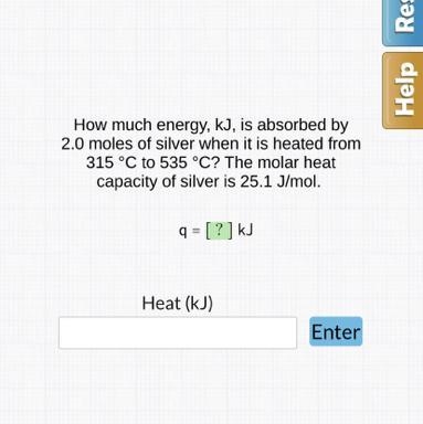 I want an quick answer. Molar heat capacity of silver 25.1 J/mol•K-example-1