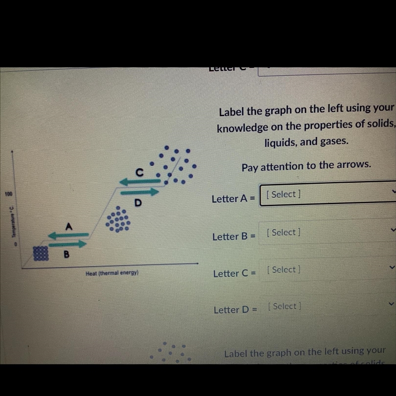 The options for this question are vaporizing, condensing, freezing, and melting but-example-1