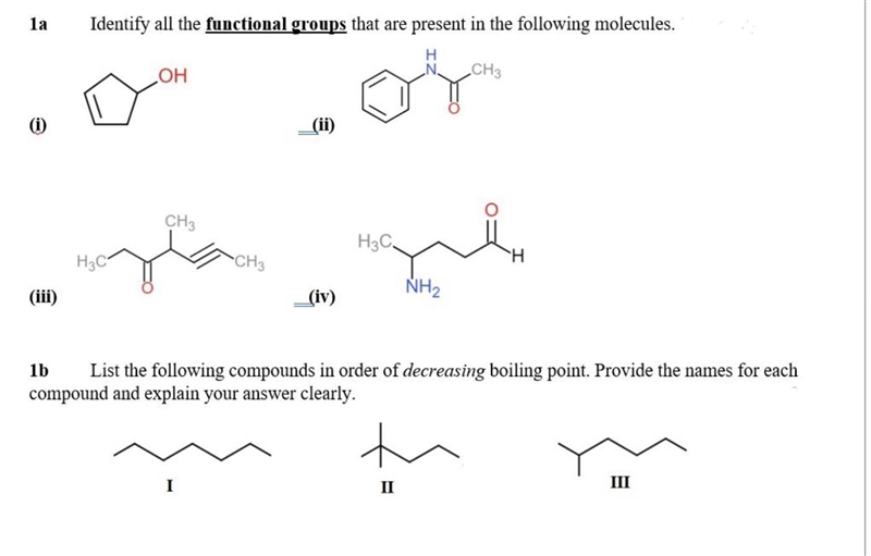 12Identify all the functional groups that are present in the following molecules.OHZICH-example-1