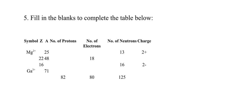 Fill in the blanks to complete the tableCompleting the first row.-example-1