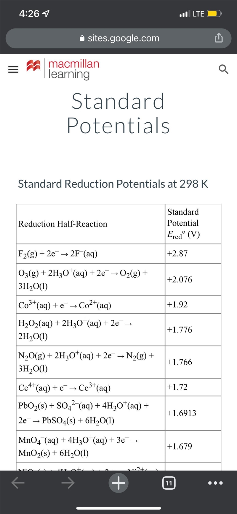 Calculate the cell potential for the galvanic cell in which the given reaction occurs-example-3