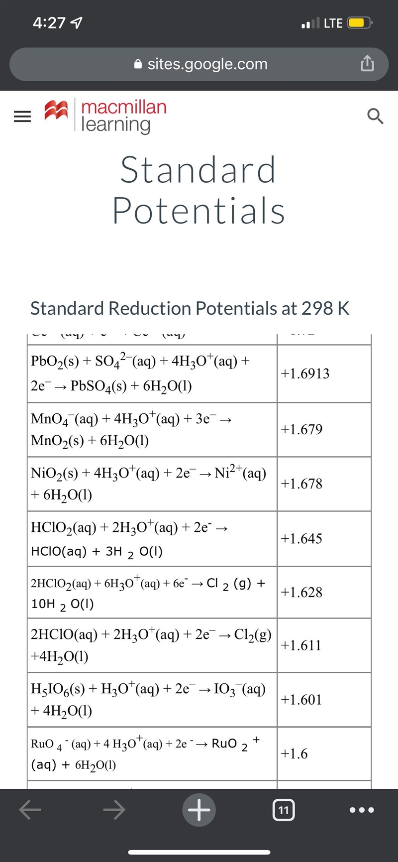 Calculate the cell potential for the galvanic cell in which the given reaction occurs-example-4