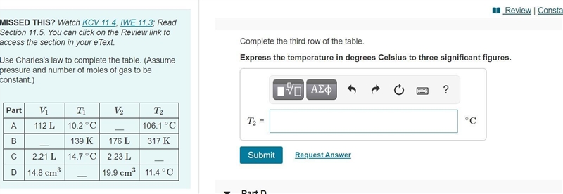 Complete the third row of the table.Express the temperature in degrees Celsius to-example-1