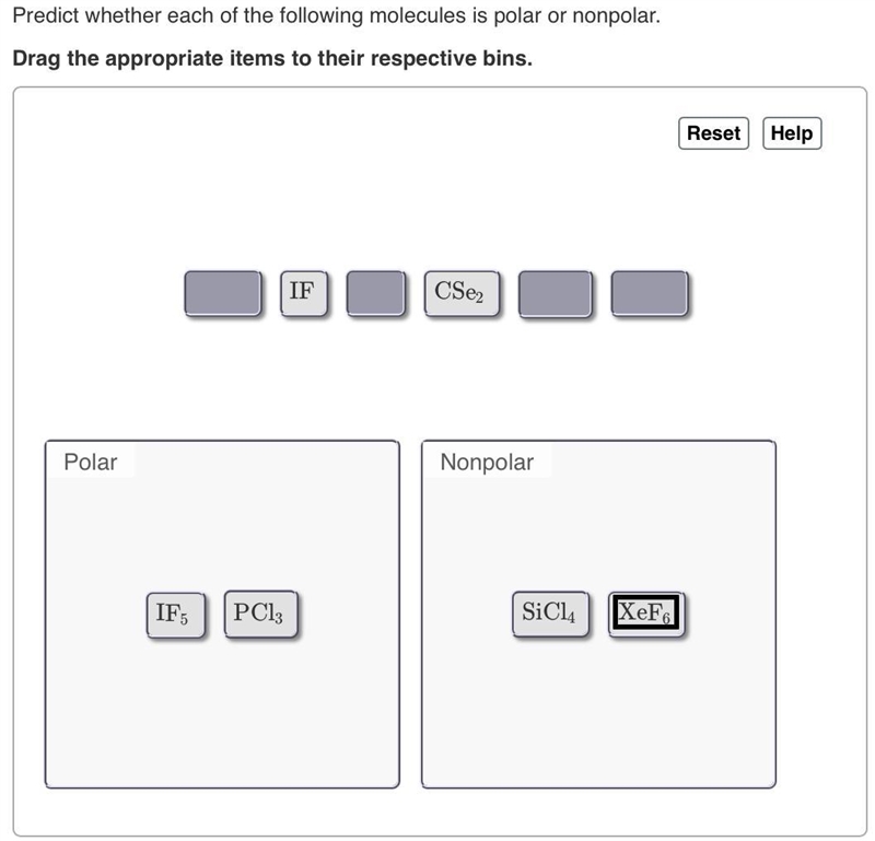 Predict whether each of the following molecules is polar or nonpolar. For IF and CSE-example-1