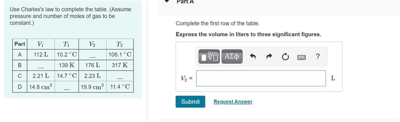 Complete the first row of the table.Express the volume in liters to three significant-example-1