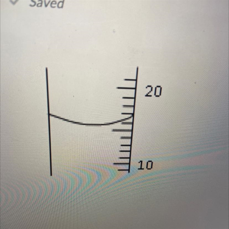 The diagram above shows part of a graduated cylinder. Choose the reading that iswritten-example-1