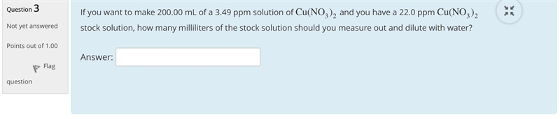 How many milliliters of stock solution should you measure out and dilute with water-example-1