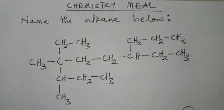 Answer the question in the file. it is to name the alkane-example-1