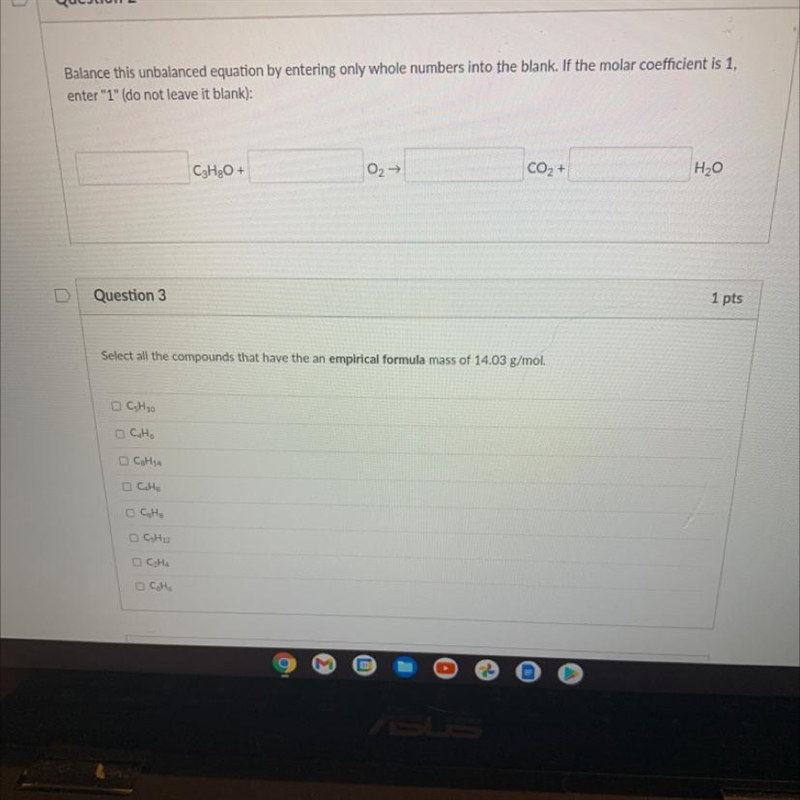 Both of these need to be answered. Balance this unbalanced equation by entering only-example-1