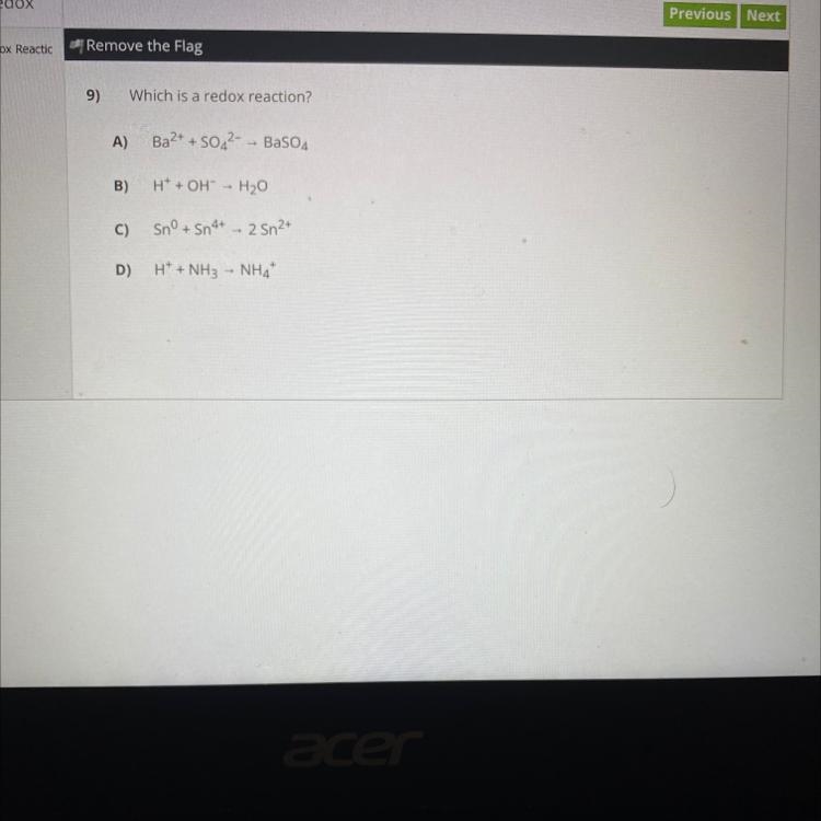 Which is a redox reaction-example-1