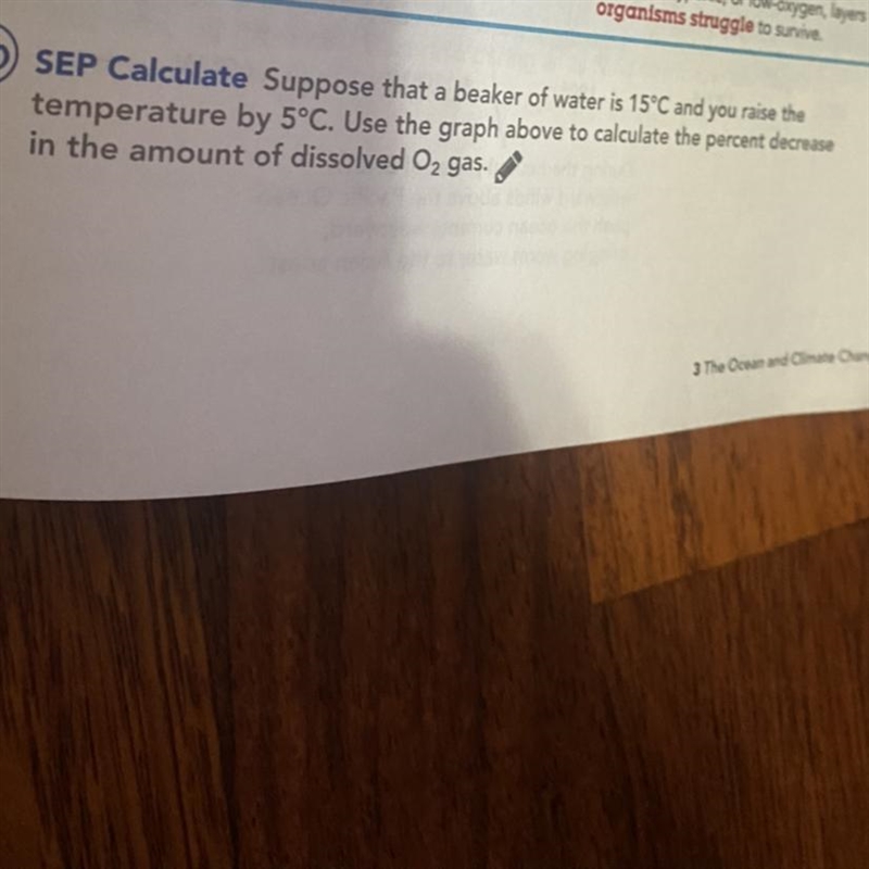 Calculate the percent decrease in the amount of dissolved O2 gas when raising 5 C-example-1