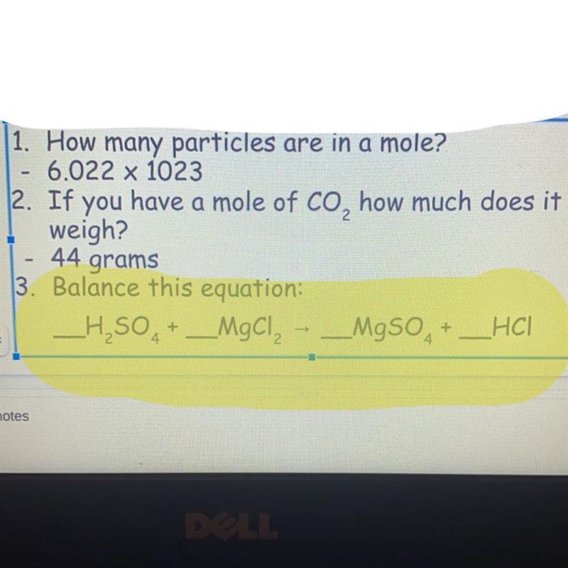 Balance this equation H2SO4 + MgCl2 = MgSO4 + HCI-example-1