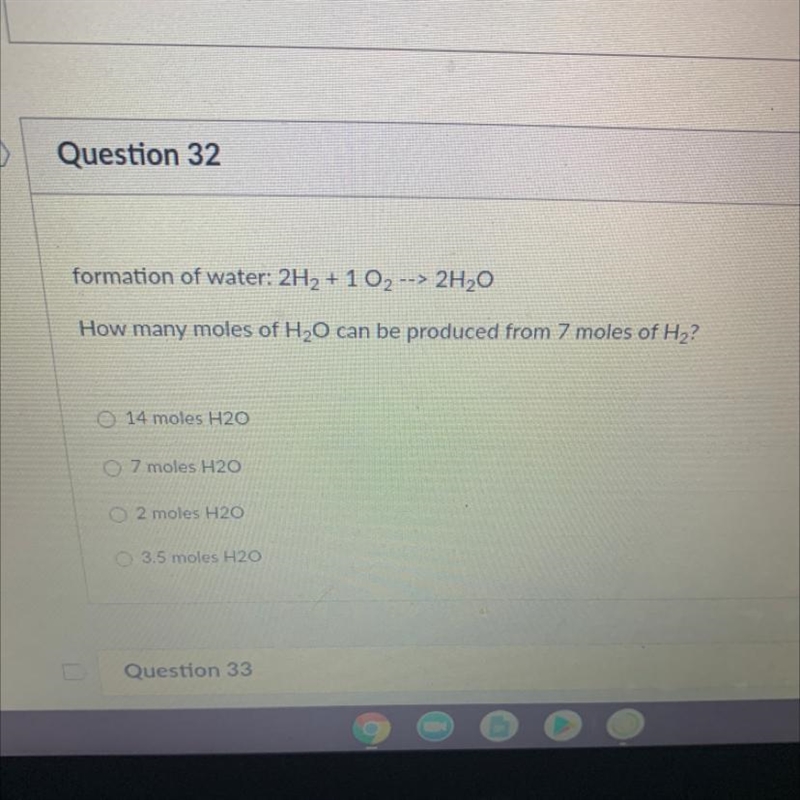 Formation of water: 2H2 + 102 --> 2H20 How many moles of H2O can be produced from-example-1