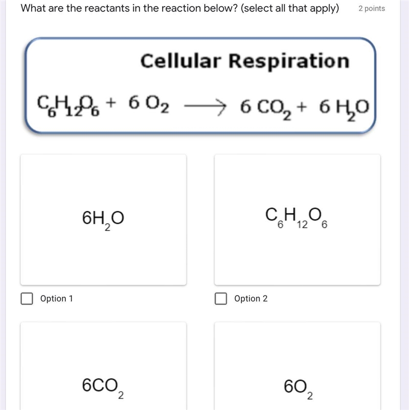 What are the reactants in the reaction below? (select all that apply)-example-1