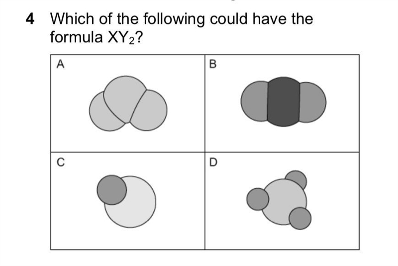 Which of the following could have the formula XY₂?-example-1