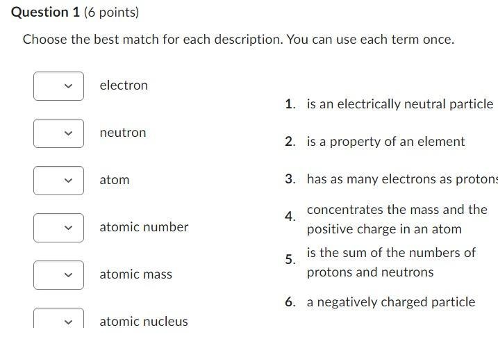 Choose the best match for each description. You can use each term once. ASAP-example-1