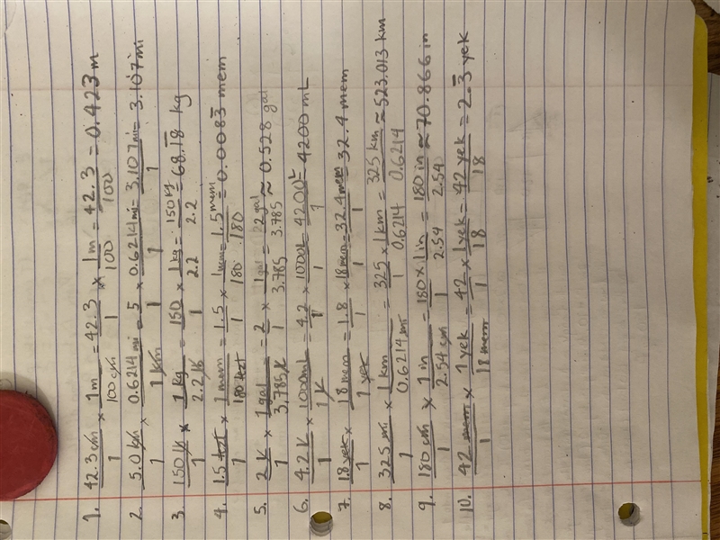 Convert the following measurements using dimensional analysis. Set up problem using-example-1