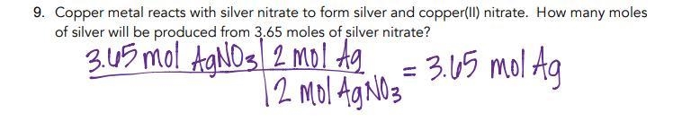 How many grams of Ag will be produced from 3.65 moles of silver nitrate?-example-1