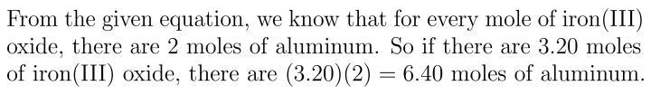 What number of moles of aluminum is required to completely react with 3.20 moles of-example-1