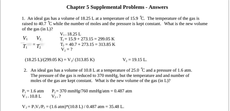 An ideal gas has a volume of 18.25 L at a temperature of 15.9 °C. The temperature-example-1