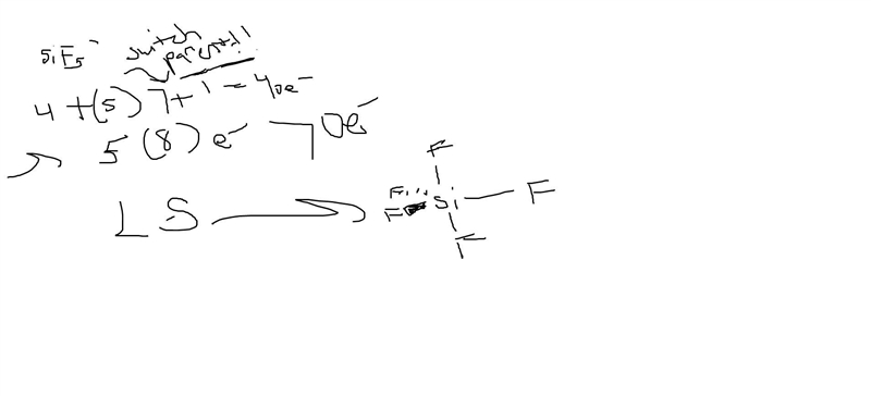 Draw a Lewis structure for SiF5--example-1