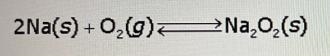 The reaction below is at equilibrium. What would happen if more Na₂O2 wereadded?-example-1