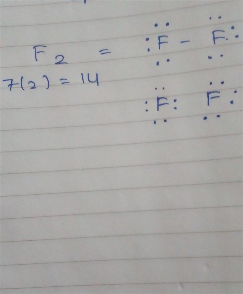 What is the correct Lewis structure of a fluorine molecule-example-1