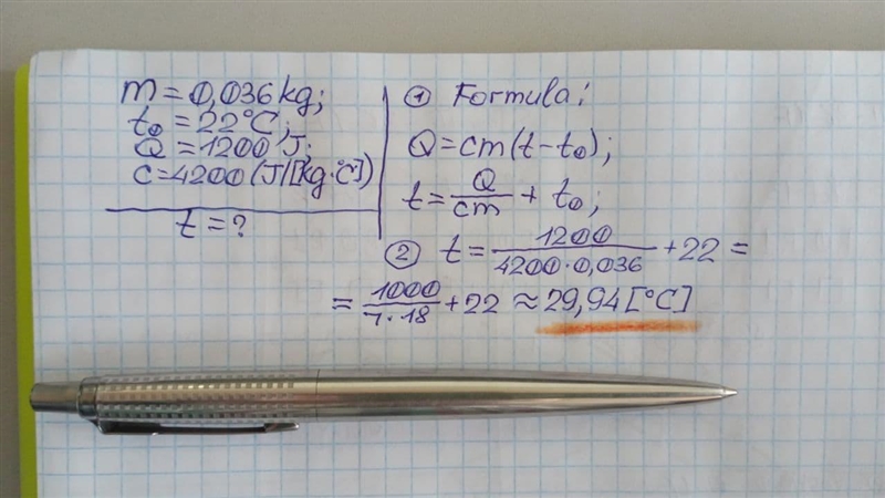 A 36-gram sample of water has an initial temperature of 22°c. After the sample absorbs-example-1