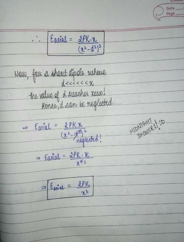 Derive the electric field at an axial point. please help don't spam​-example-2