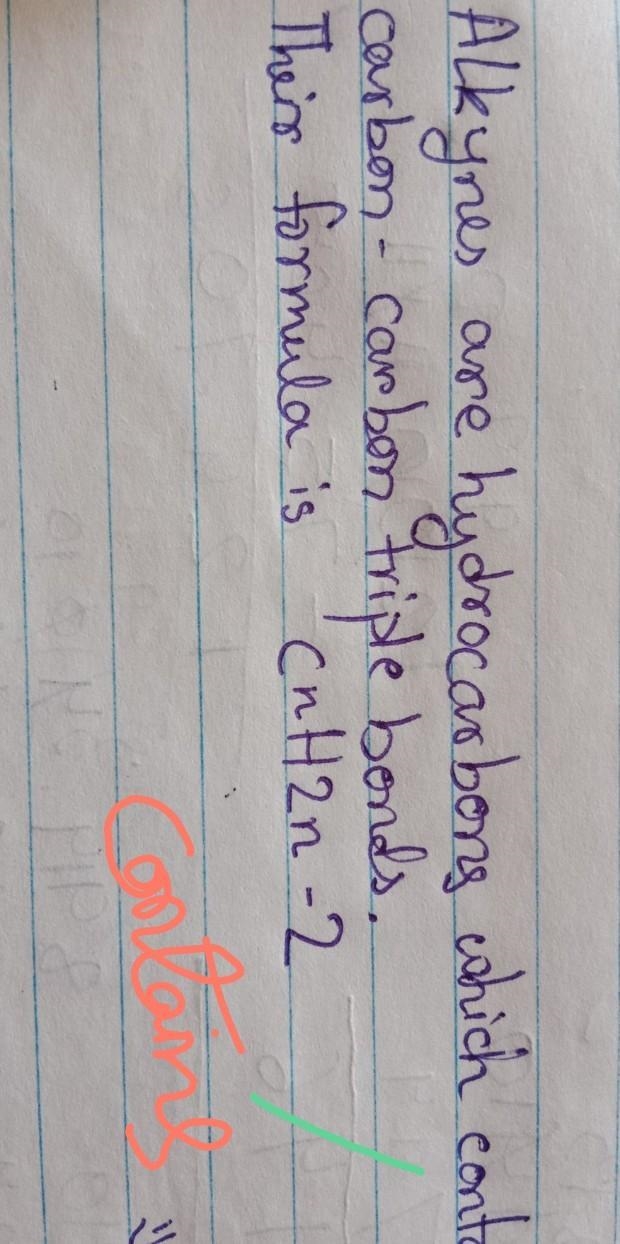 4. At least one carbon-carbon bond in an alkyne is a triple covalent bond. Other bonds-example-1