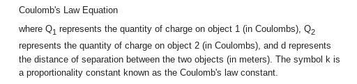 What do each of the variables in Coulomb’s law stand for and what are their units-example-1