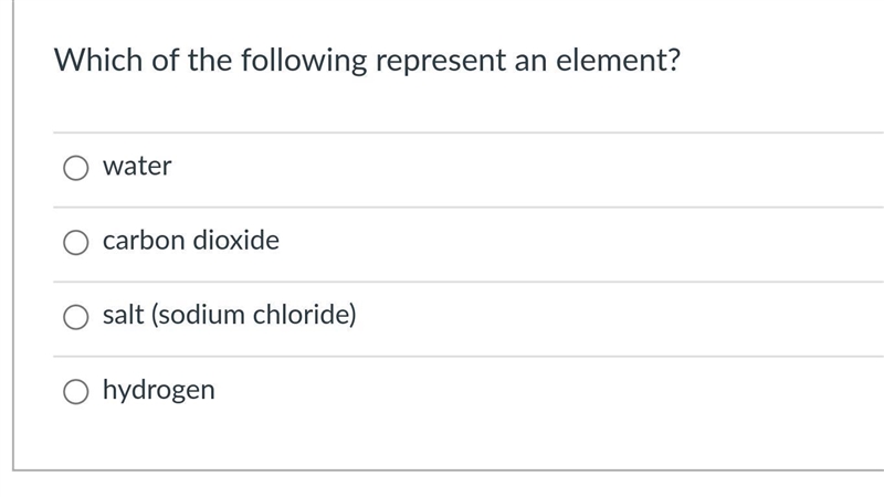 Which of the following represents an element?-example-1