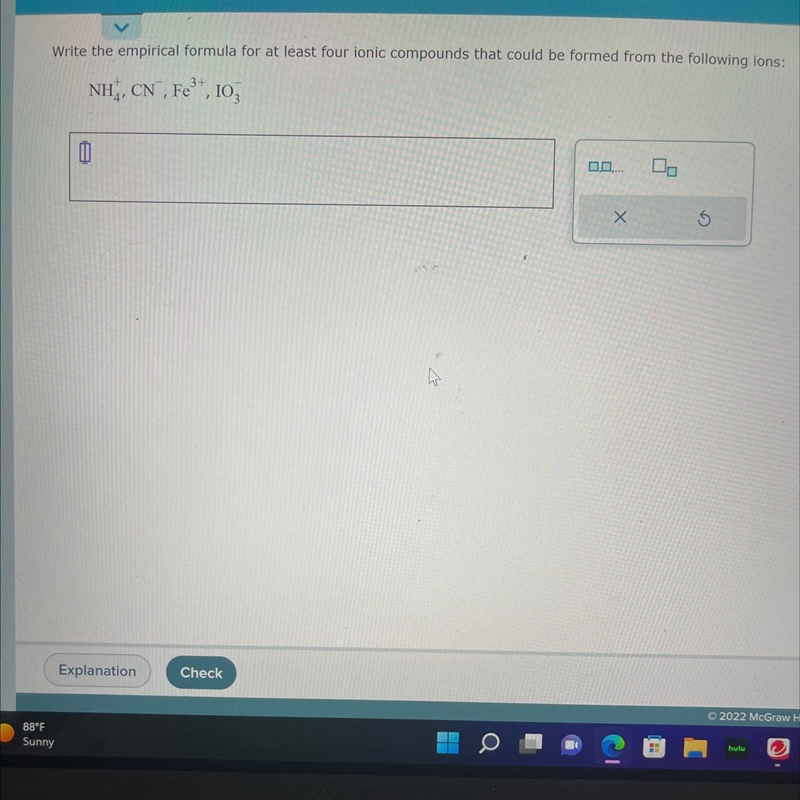 Write the empirical formula for at least four ionic compounds that could be formed-example-1