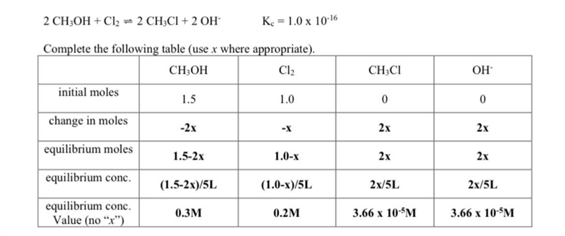 I need help calculating the Kc for both of these reactions.-example-1