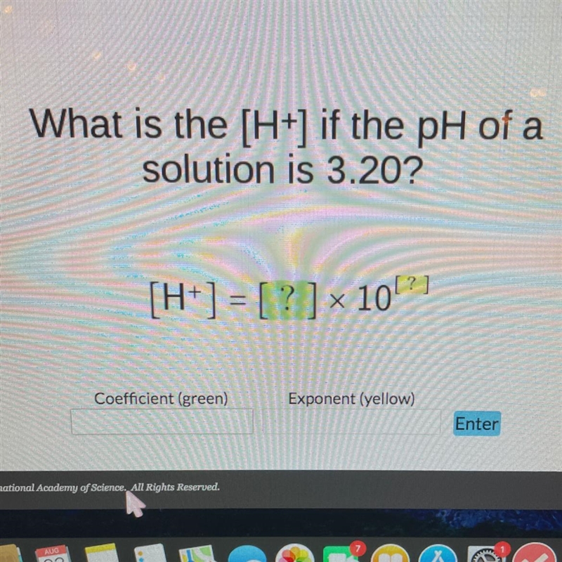 What is the [H+] if the pH of a solution is 3.20?-example-1